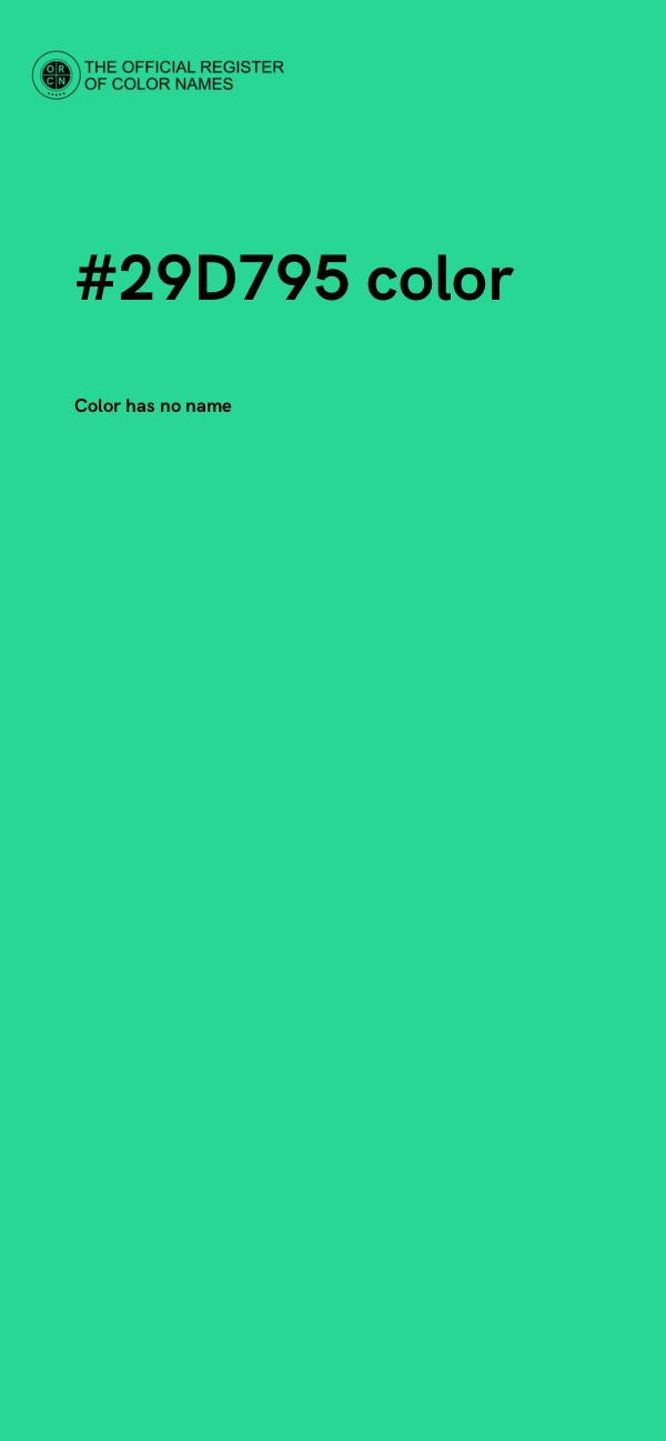 #29D795 color image