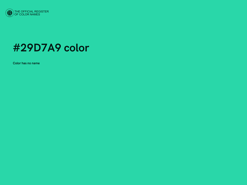 #29D7A9 color image