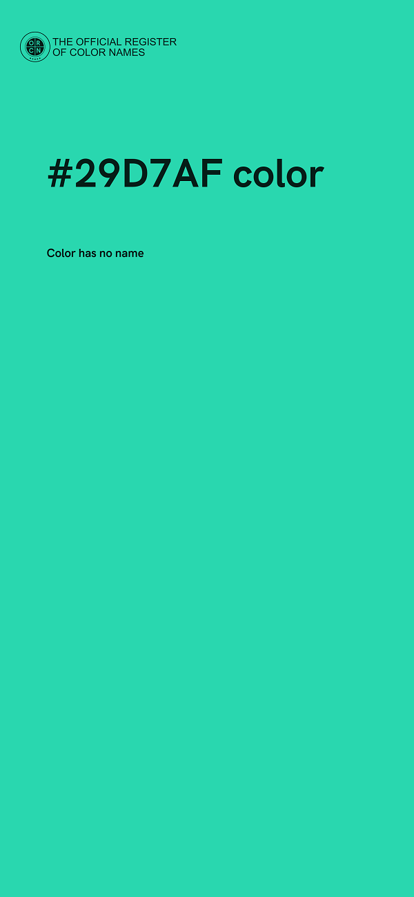 #29D7AF color image