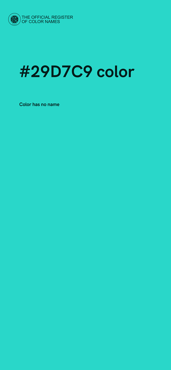 #29D7C9 color image
