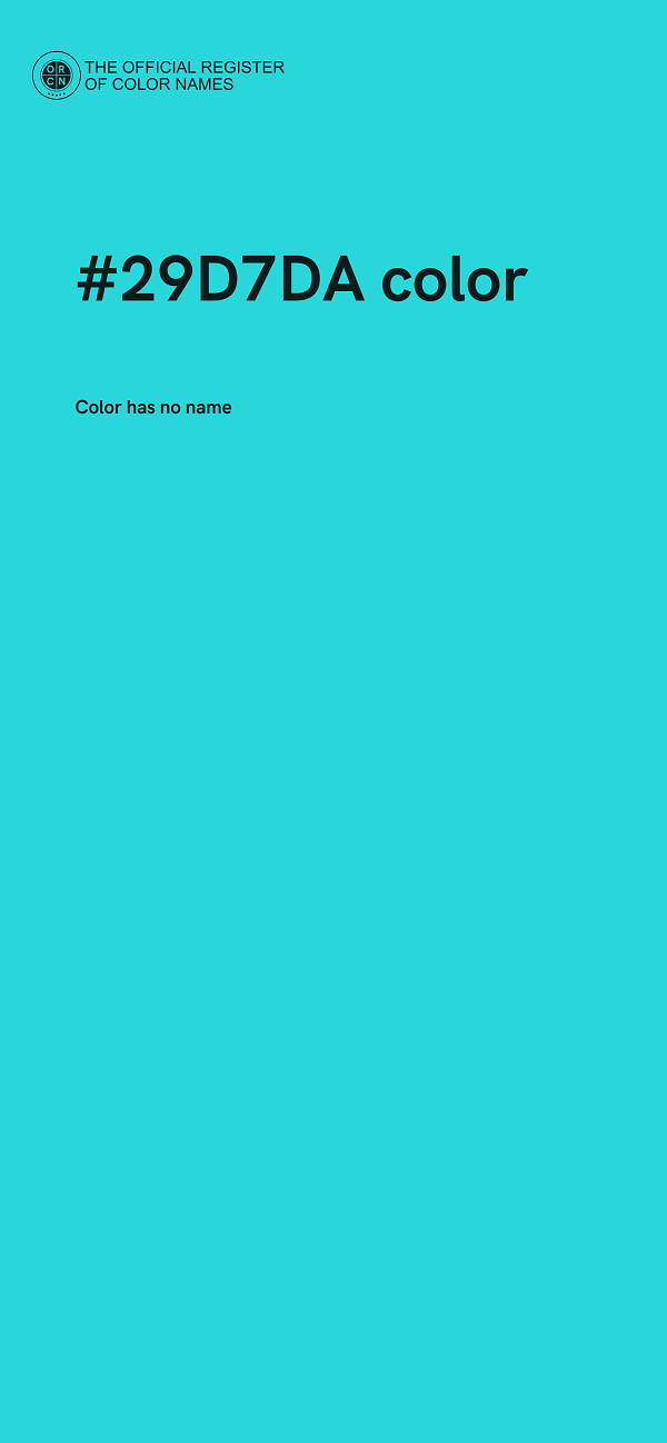 #29D7DA color image
