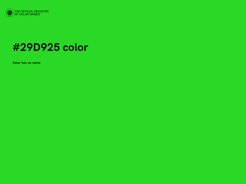 #29D925 color image