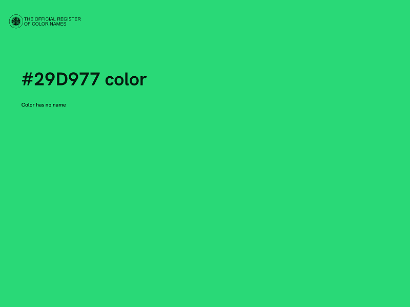 #29D977 color image