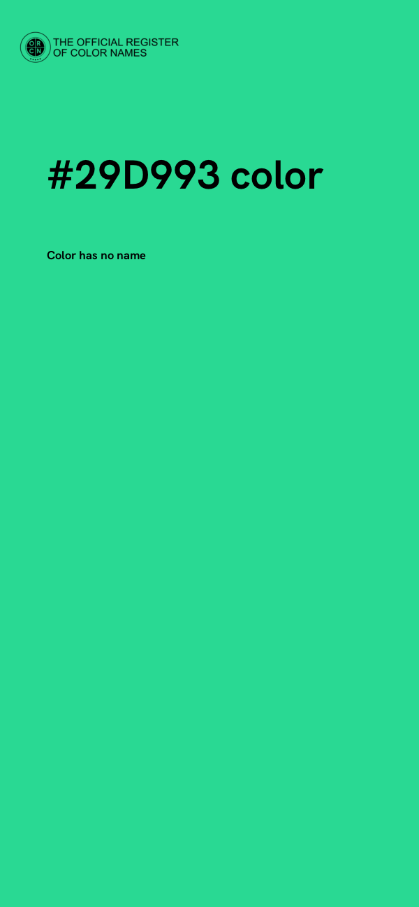 #29D993 color image