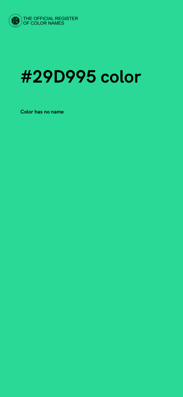 #29D995 color image