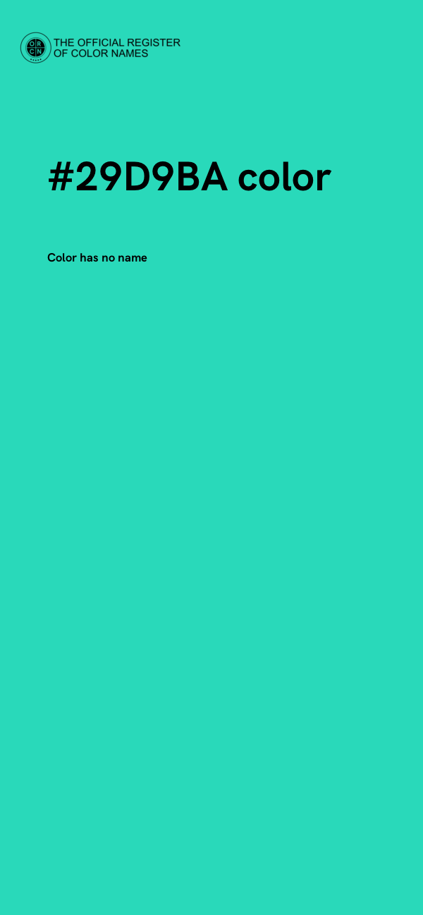 #29D9BA color image