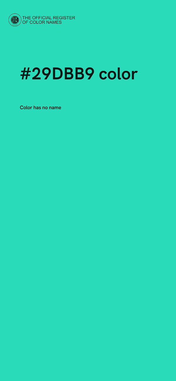 #29DBB9 color image