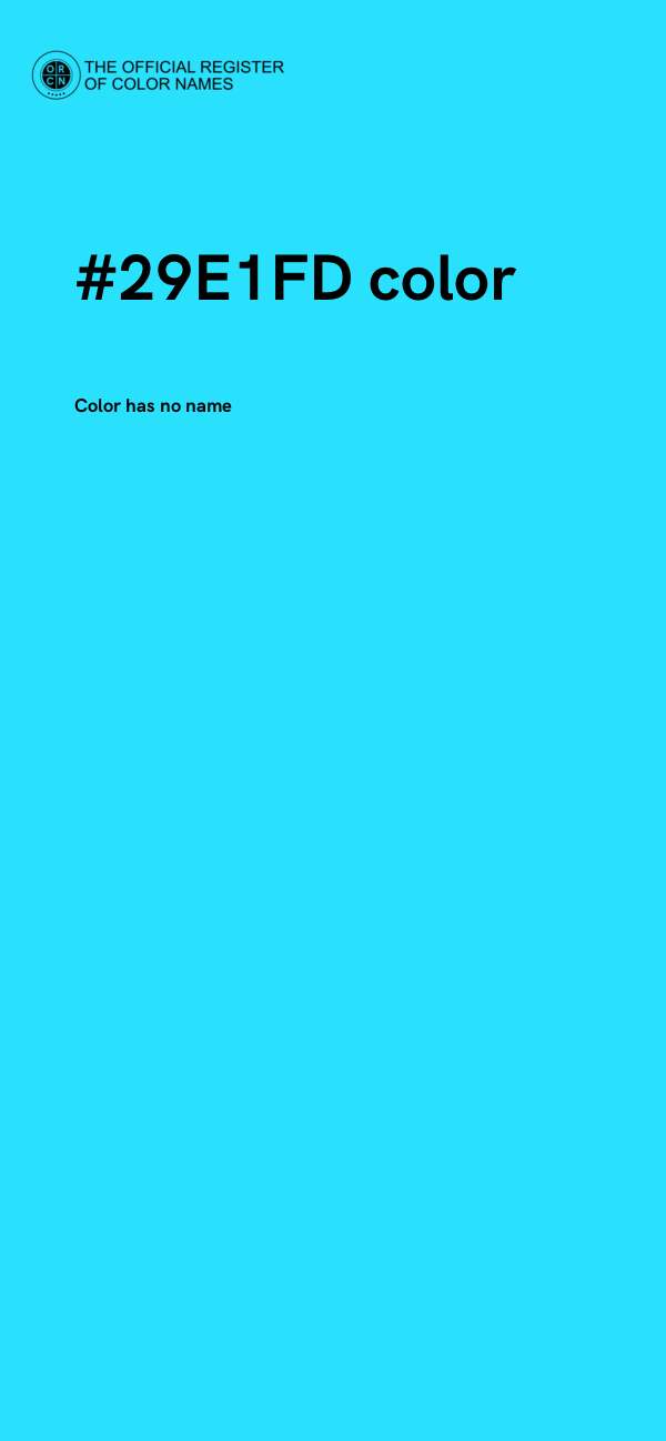 #29E1FD color image