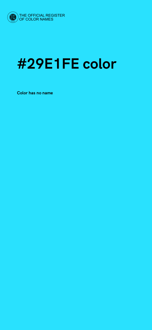 #29E1FE color image