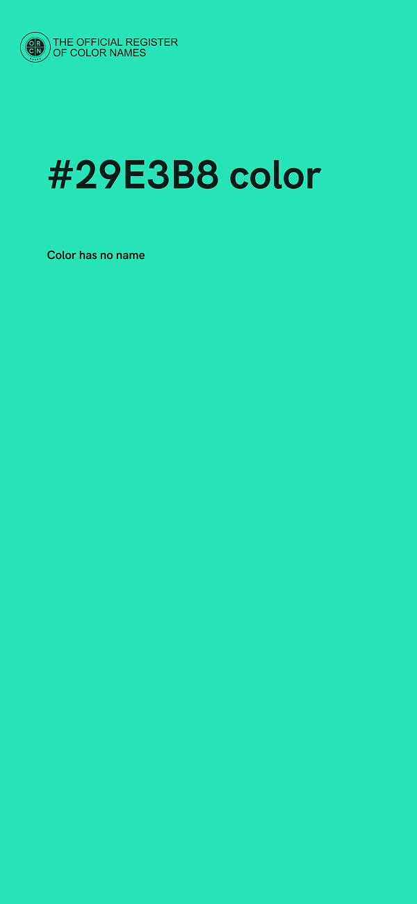 #29E3B8 color image