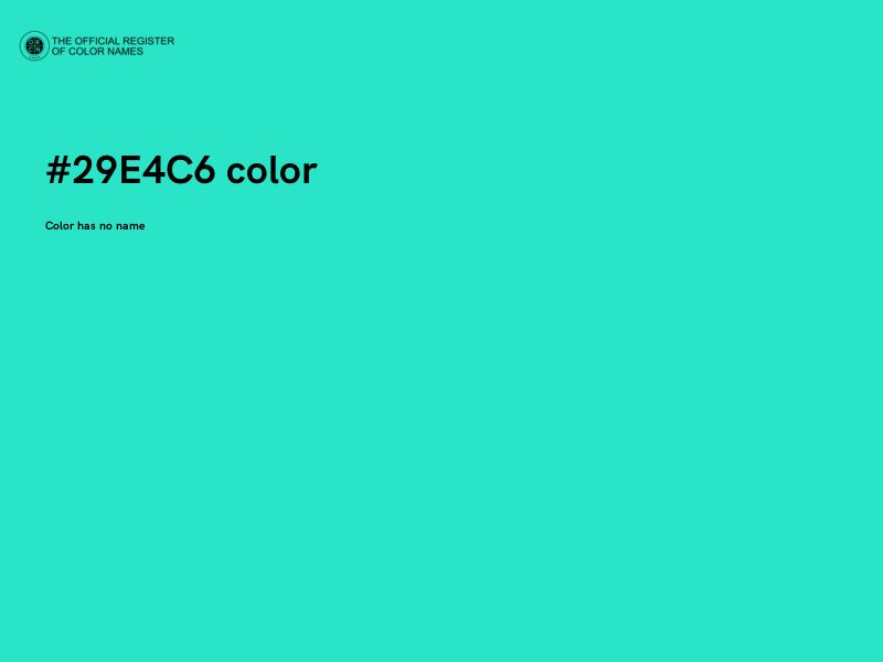 #29E4C6 color image