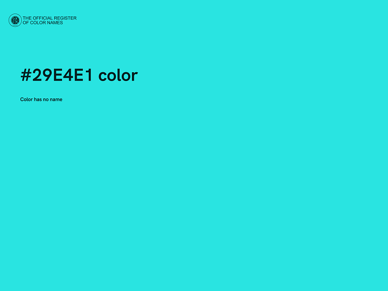 #29E4E1 color image