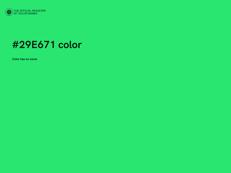 #29E671 color image