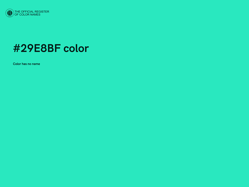#29E8BF color image