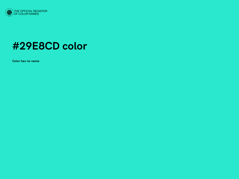 #29E8CD color image