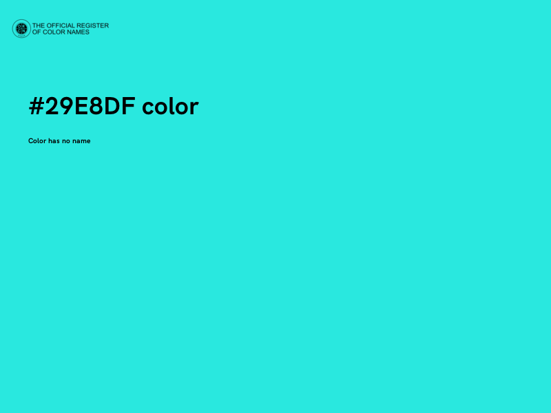 #29E8DF color image