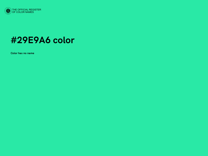 #29E9A6 color image