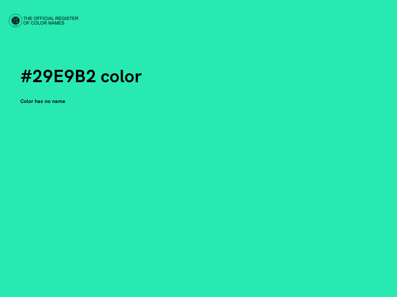 #29E9B2 color image