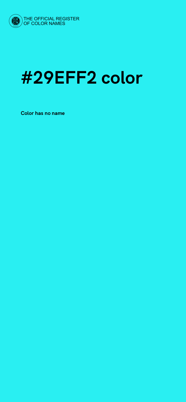 #29EFF2 color image