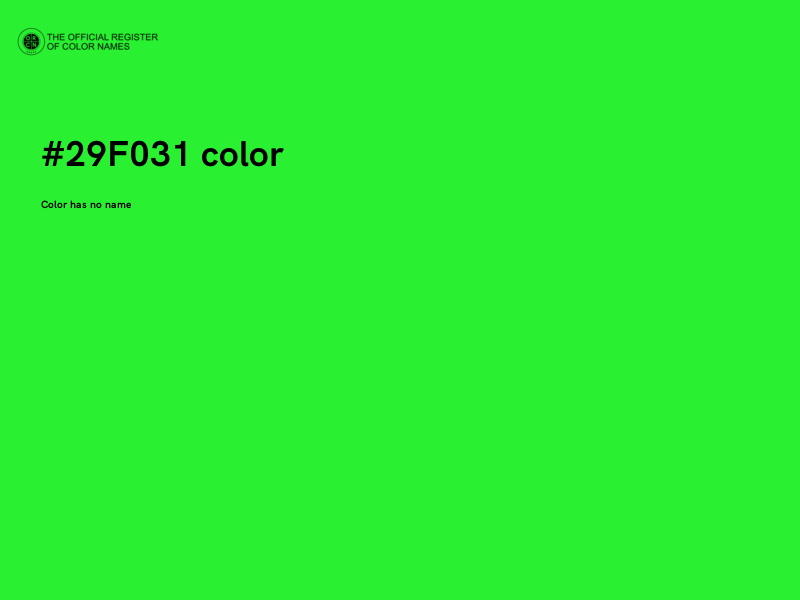 #29F031 color image