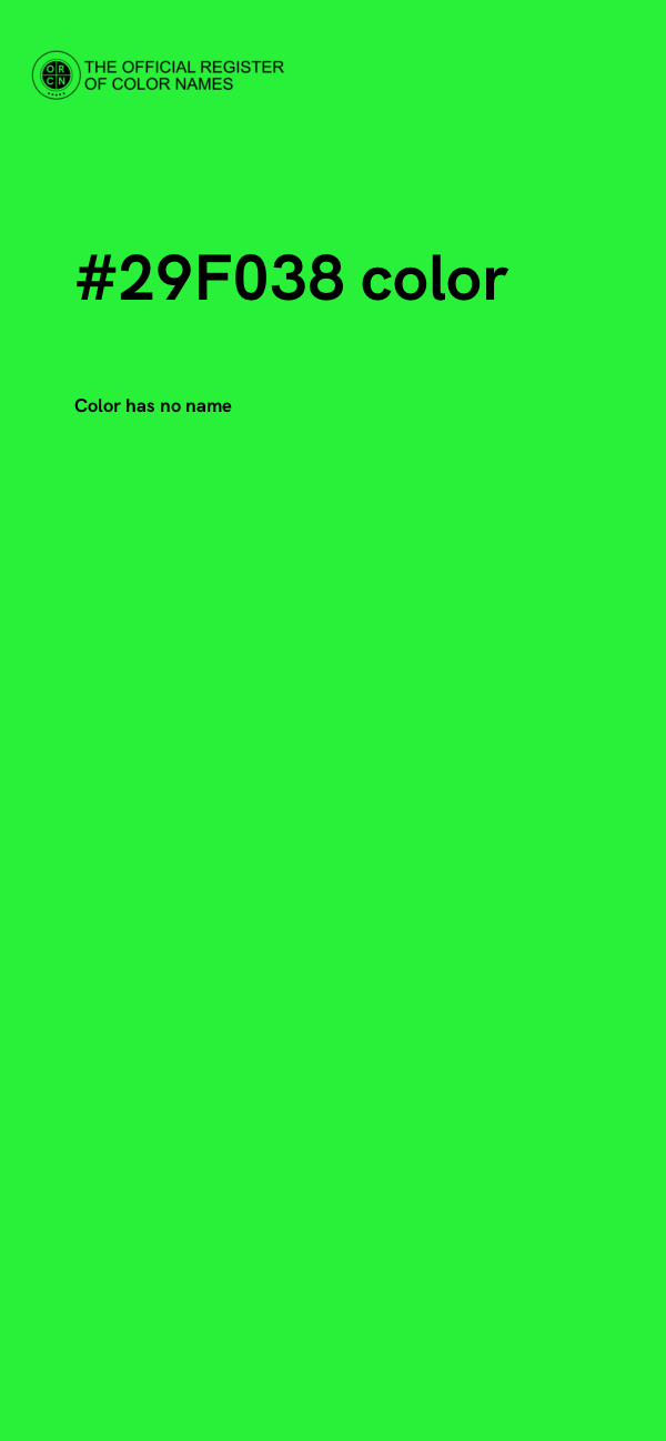 #29F038 color image