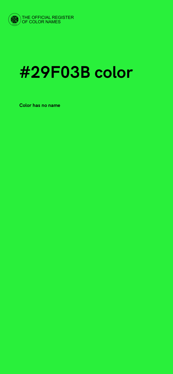 #29F03B color image