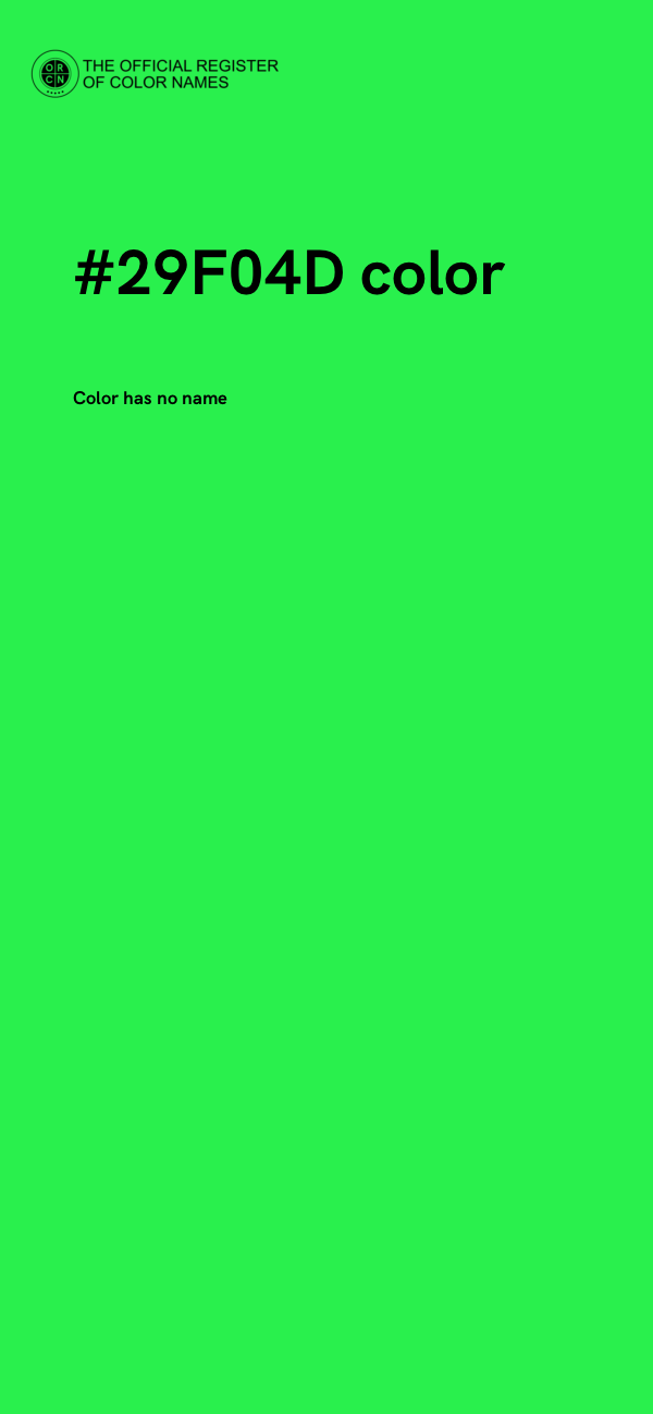 #29F04D color image