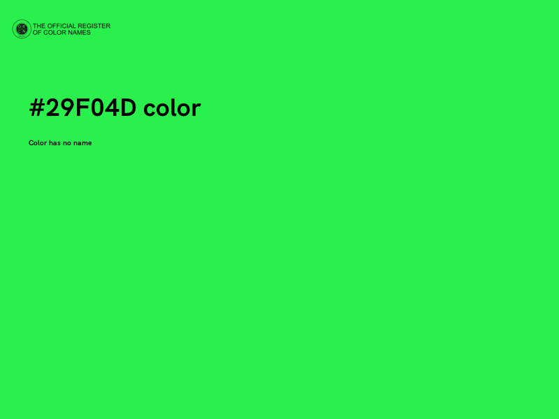 #29F04D color image