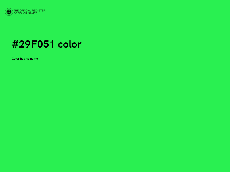 #29F051 color image