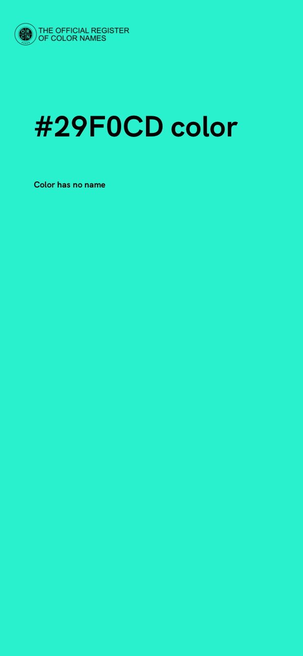 #29F0CD color image