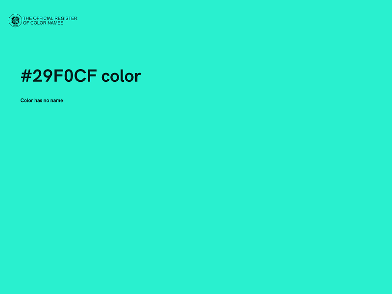 #29F0CF color image