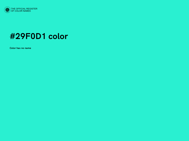 #29F0D1 color image