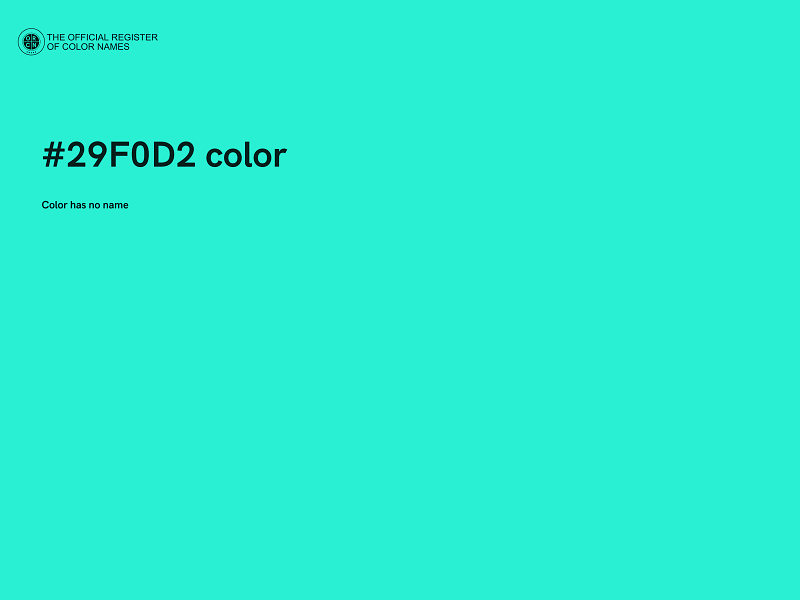 #29F0D2 color image