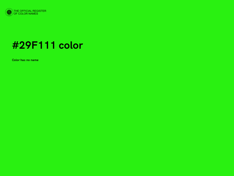 #29F111 color image