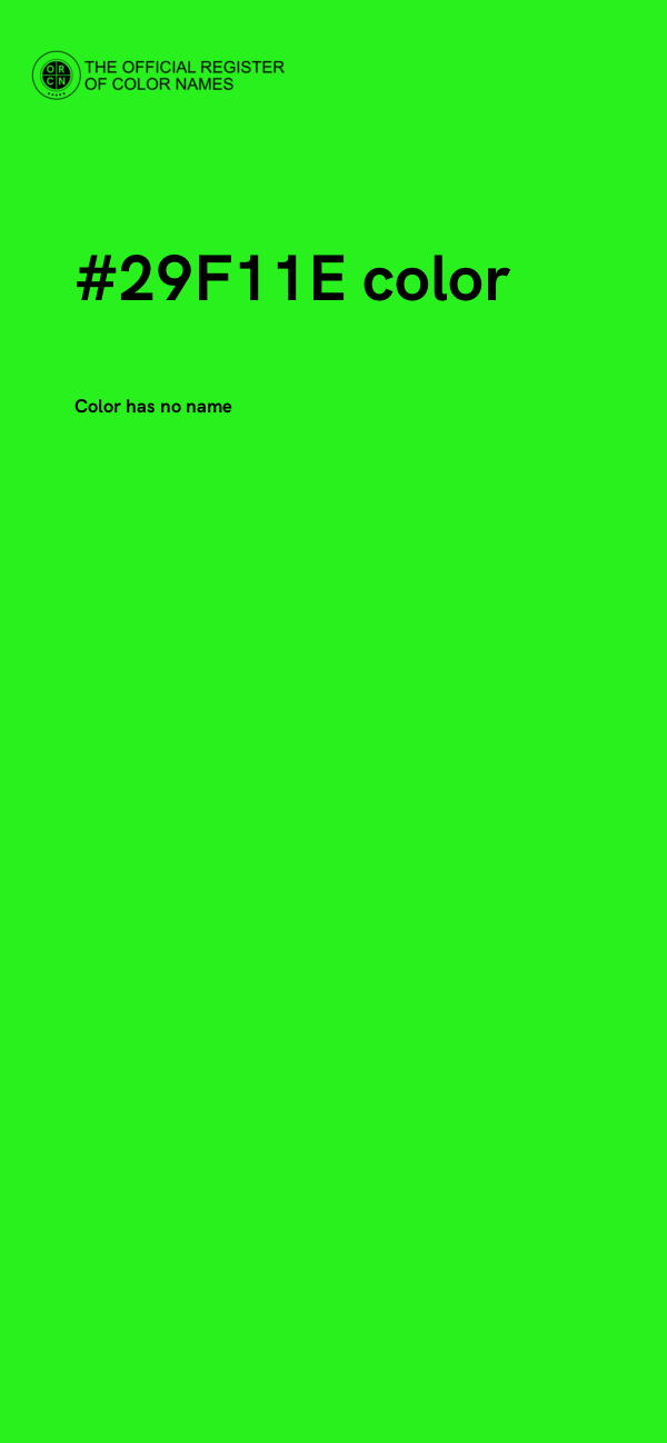 #29F11E color image