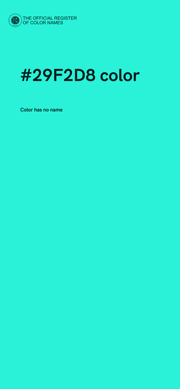 #29F2D8 color image