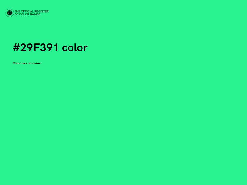 #29F391 color image