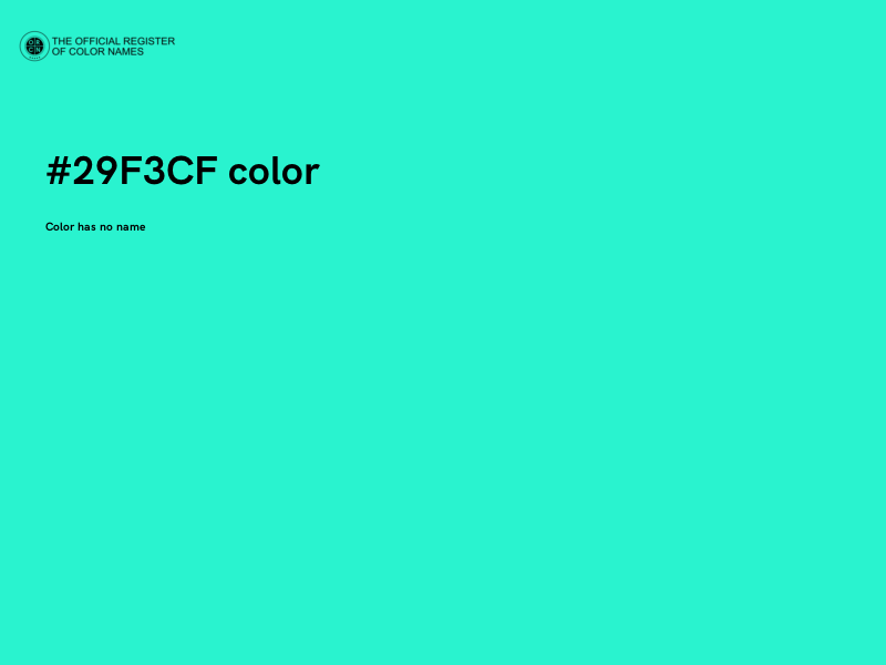 #29F3CF color image
