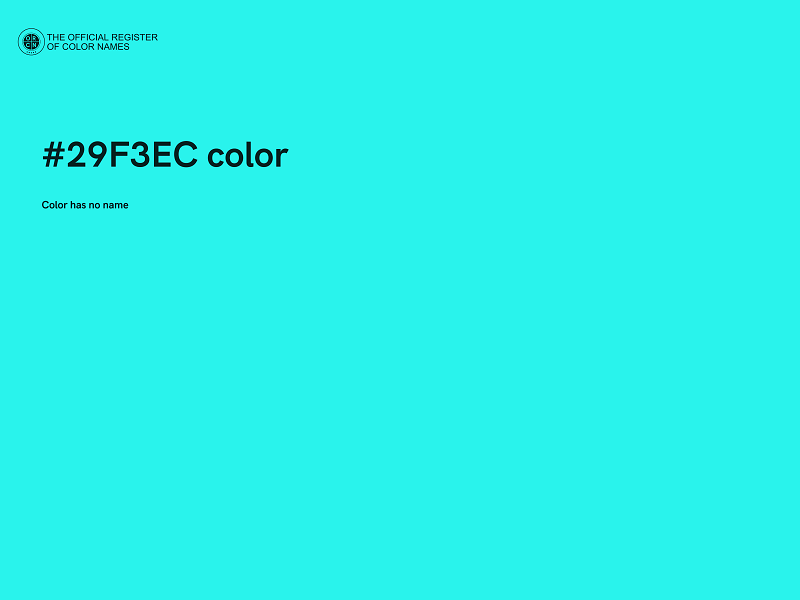 #29F3EC color image