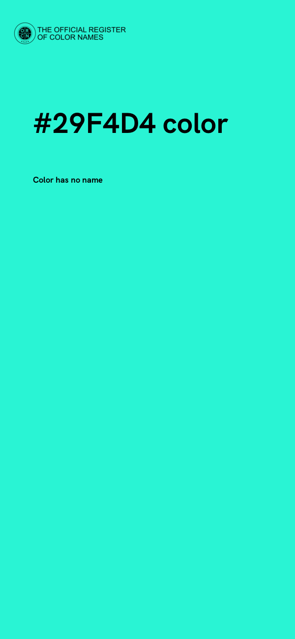 #29F4D4 color image