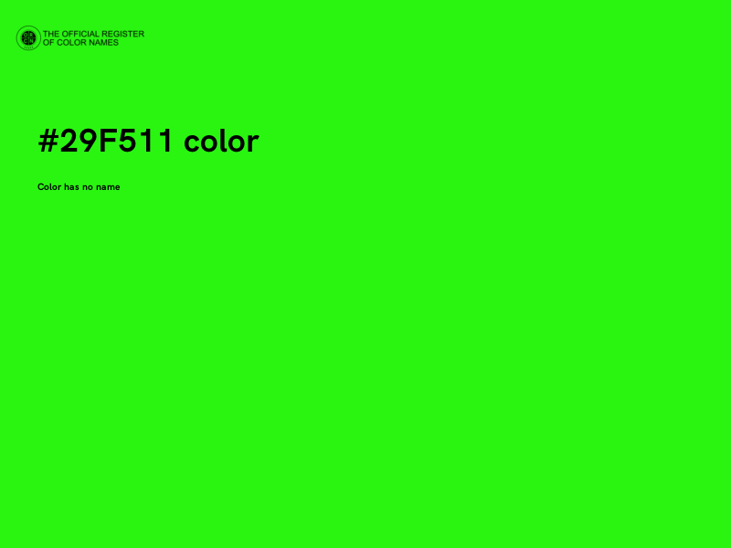 #29F511 color image