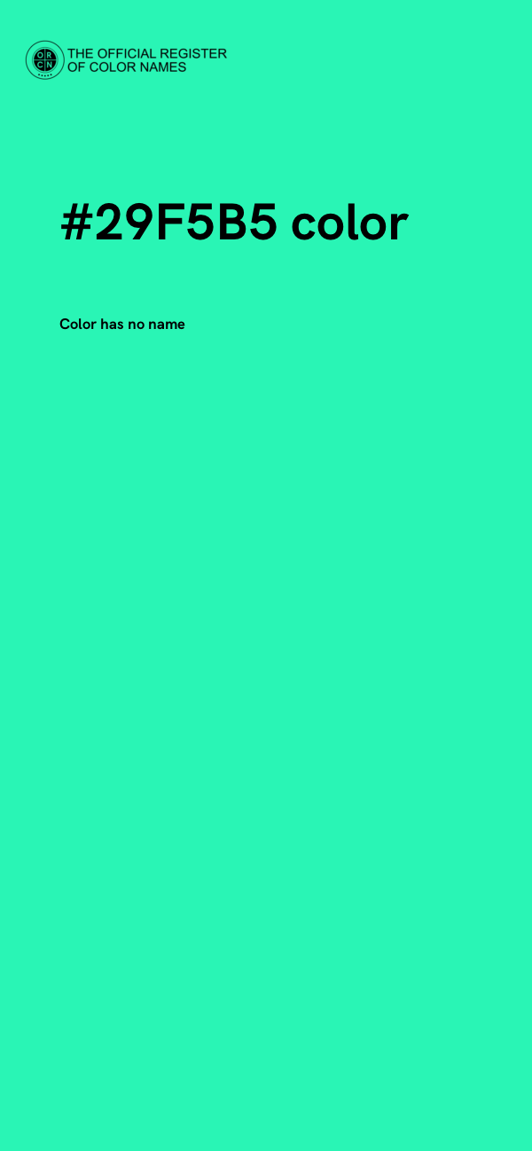 #29F5B5 color image