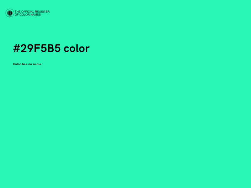 #29F5B5 color image