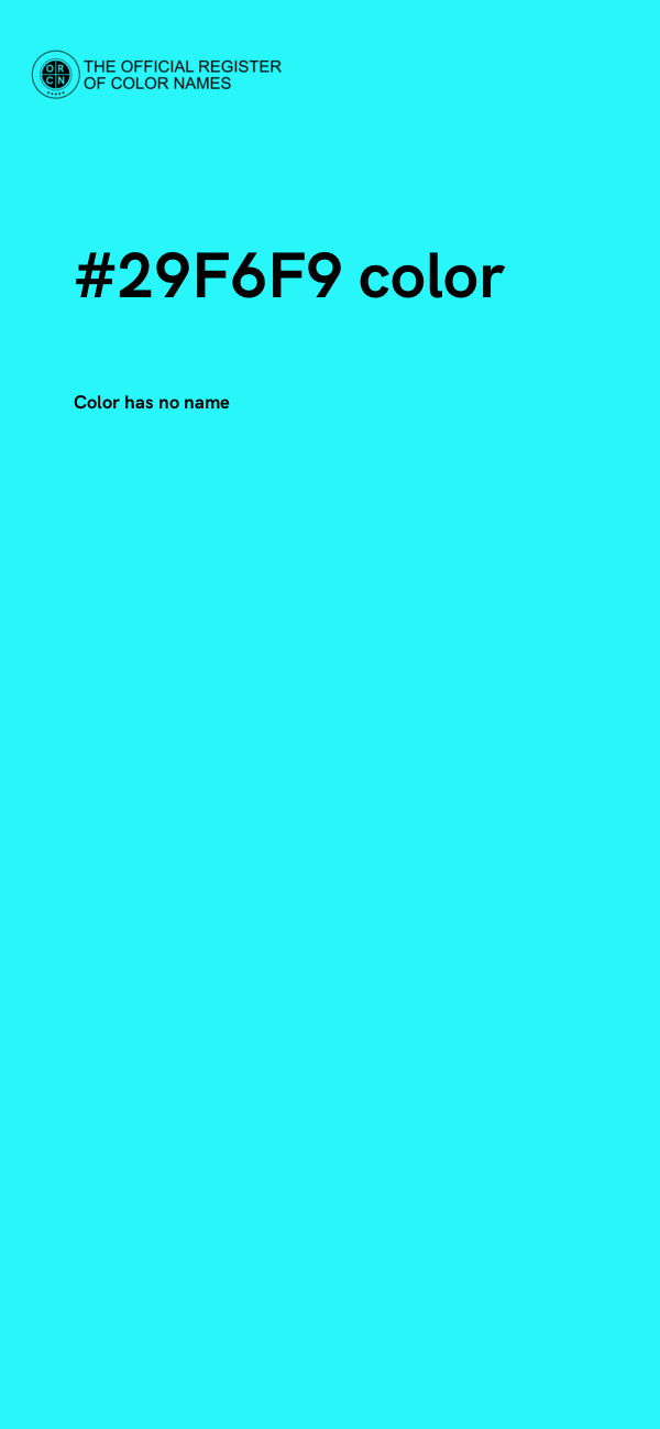 #29F6F9 color image