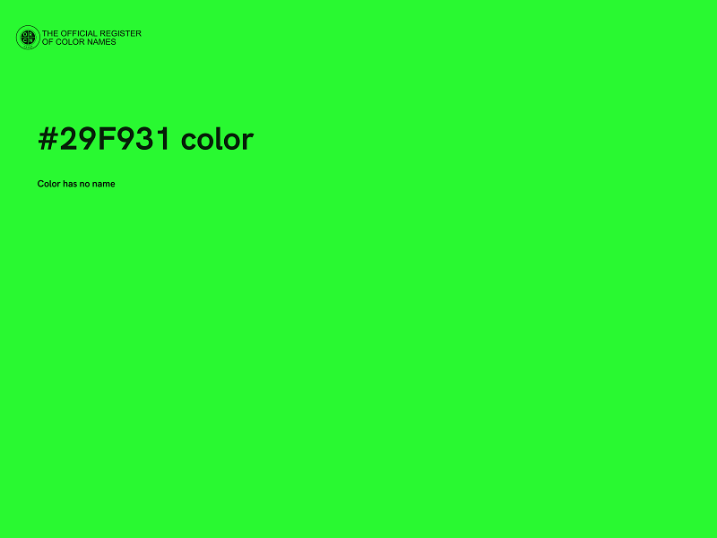 #29F931 color image