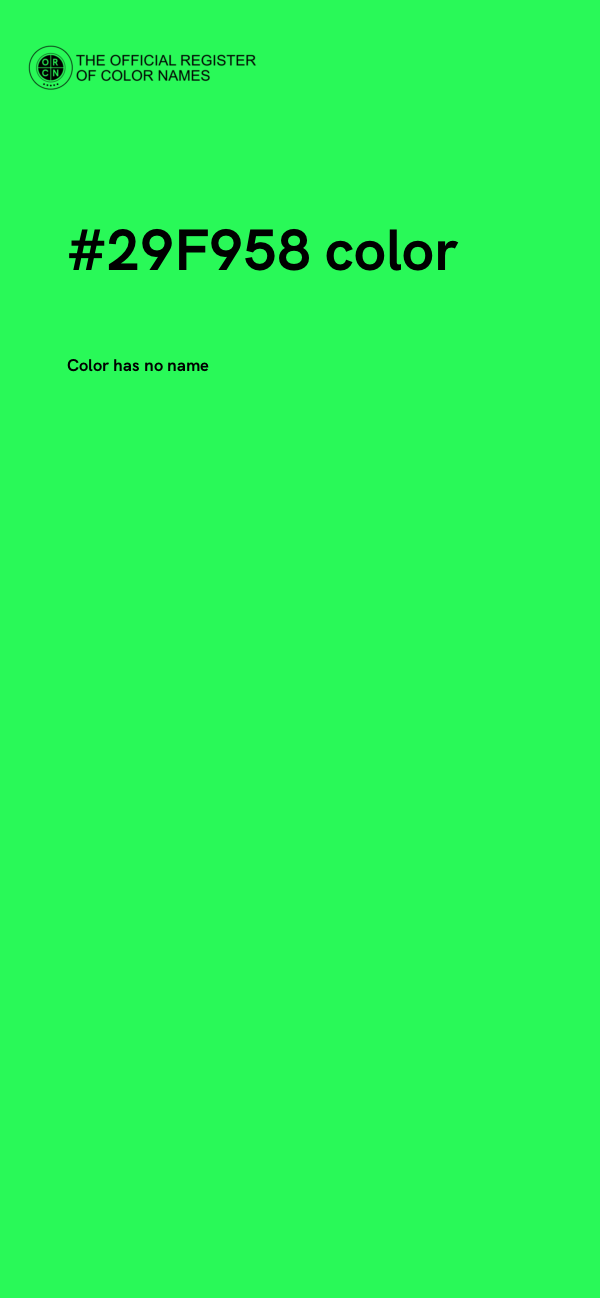 #29F958 color image