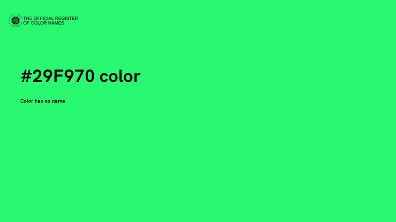 #29F970 color image