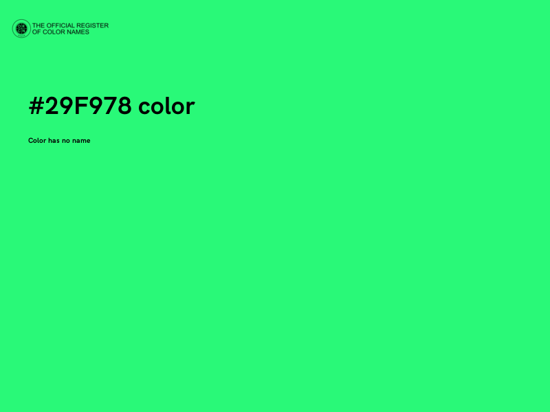 #29F978 color image