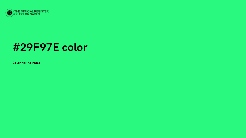 #29F97E color image