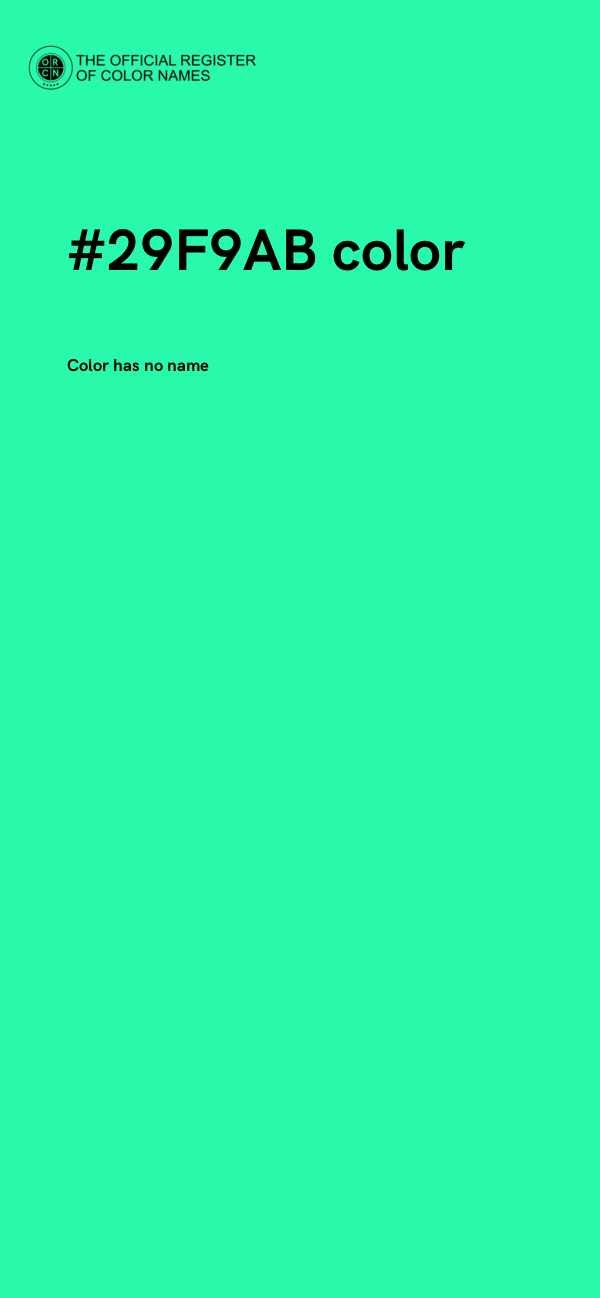 #29F9AB color image